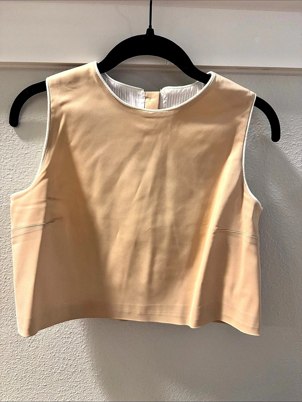 Buru Tan Sleeveless Crop Top